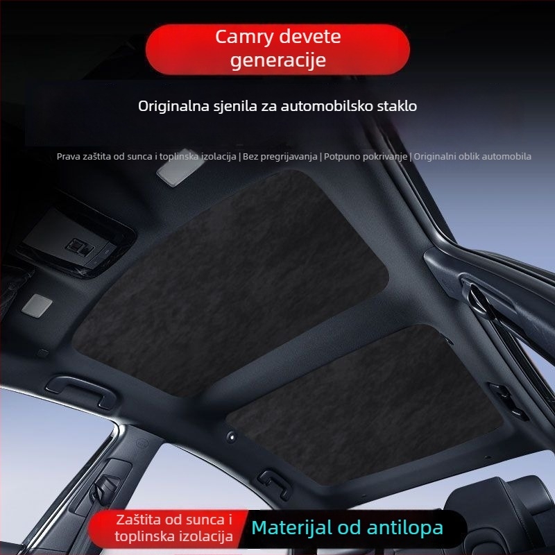 Zastita za sunroof Toyota Camry 9. generacije – platno, ugradnja klikom, dio krova, minimalistički stil, kompatibilno s Toyota