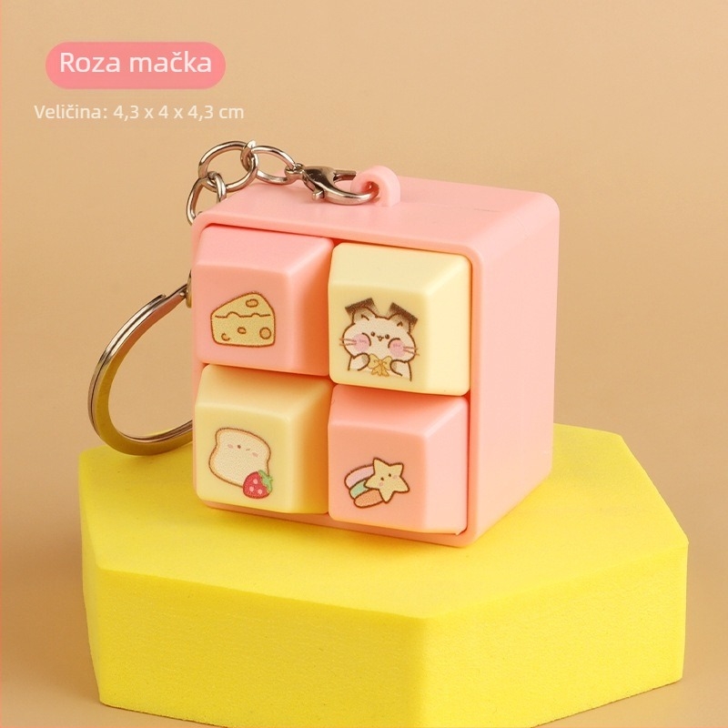 Kapibara tema privjesak igračka s elektroničkim tipkama u četvrtastom rasporedu, svijetleći plastični materijal, za djecu 4–6 godina