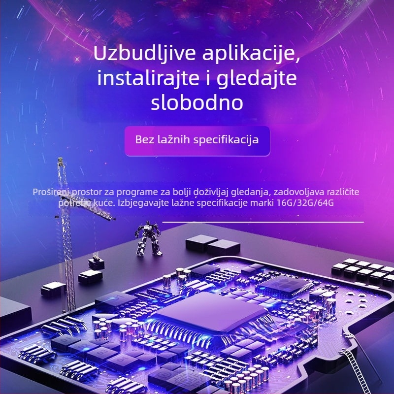 Mrežni TV set-top box (4K izlaz, 2 GB RAM, Wi‑Fi, Ethernet, HDMI)