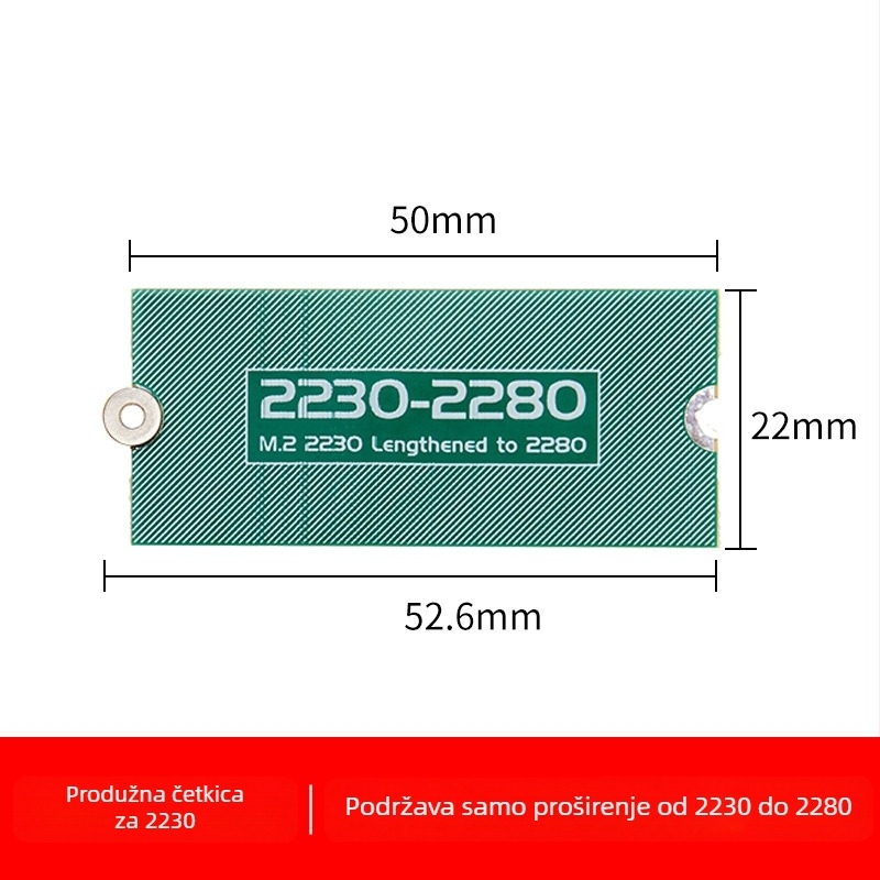 Jiayi M2PLUS NGFF NVMe M.2 prošireni adapter, jednostruki konektor