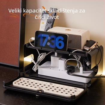 Stolna kutija za pohranu Wi-Fi usmjerivač i set-top box, ABS plast, kapacitet 12 L, moderan minimalistički dizajn