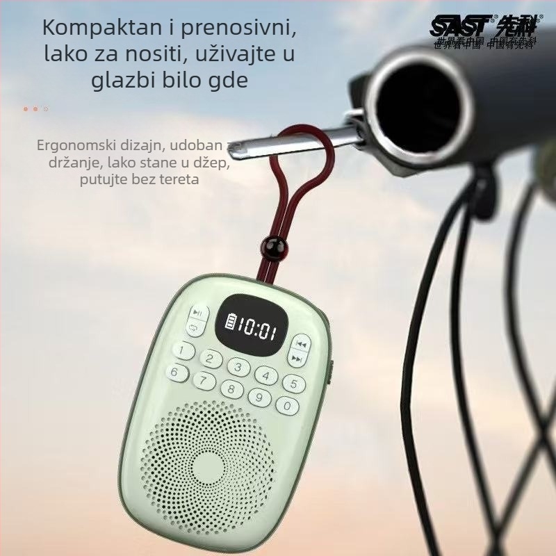 Xianke V15 Mini radio player s integriranim zvučnikom, MP3 podrška, automatsko traženje postaja s 50 unaprijed postavljenih stanica, 5V 3W, za starije osobe