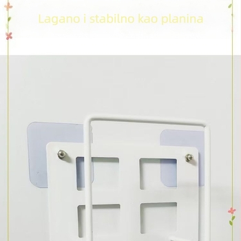 Metalni zidni držač za router i Wi‑Fi — 1 sloj, moderni minimalistički stil, za dnevni boravak