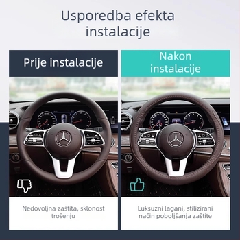 Navlaka za volan od Nappa kože, univerzalna za sve sezone, protuklizna, otporna na habanje, upija znoj, premium unutarnji dodatak