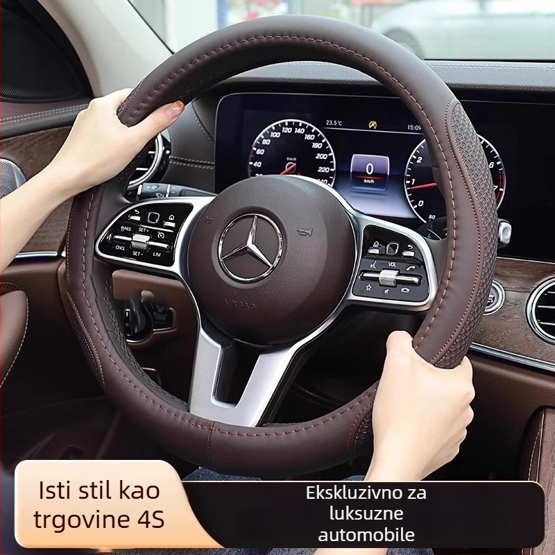 Navlaka za volan od Nappa kože, univerzalna za sve sezone, protuklizna, otporna na habanje, upija znoj, premium unutarnji dodatak