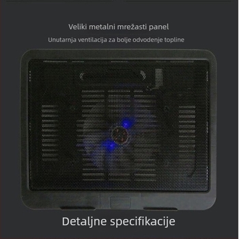 Ležište za hlađenje notebooka (V19, 1 ventilator, zračno hlađenje, oko 0,3 kg)