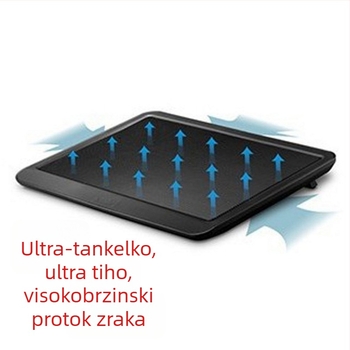 Ležište za hlađenje notebooka (V19, 1 ventilator, zračno hlađenje, oko 0,3 kg)