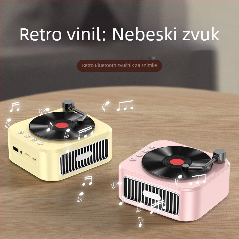 Bluetooth stolni stereo zvučnik, kompaktni dizajn, 5W, BT 5.3, ugrađena baterija 800–1000 mAh, frekvencijski raspon 100 Hz–20 kHz, doseg do 10 m