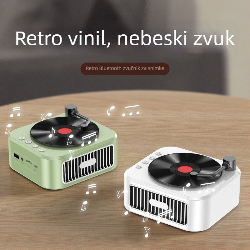 Bluetooth stolni stereo zvučnik, kompaktni dizajn, 5W, BT 5.3, ugrađena baterija 800–1000 mAh, frekvencijski raspon 100 Hz–20 kHz, doseg do 10 m
