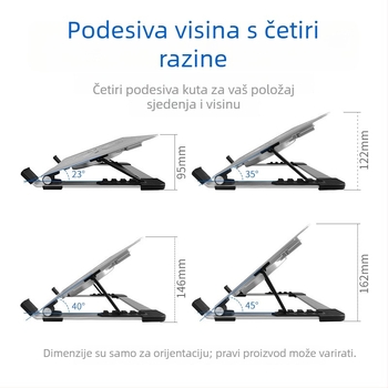 iDock nosač za hlađenje prijenosnog računala N65 s tihim ventilatorom, materijal: željezo + aluminijska legura + ABS, 1 ventilator, USB portovi opcionalno