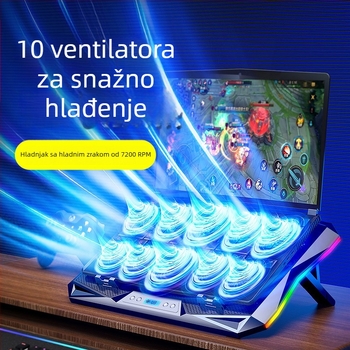 Stan za hlađenje laptopa (model S02, zračno hlađenje, plastična konstrukcija, kabel duljine 50–100 cm)
