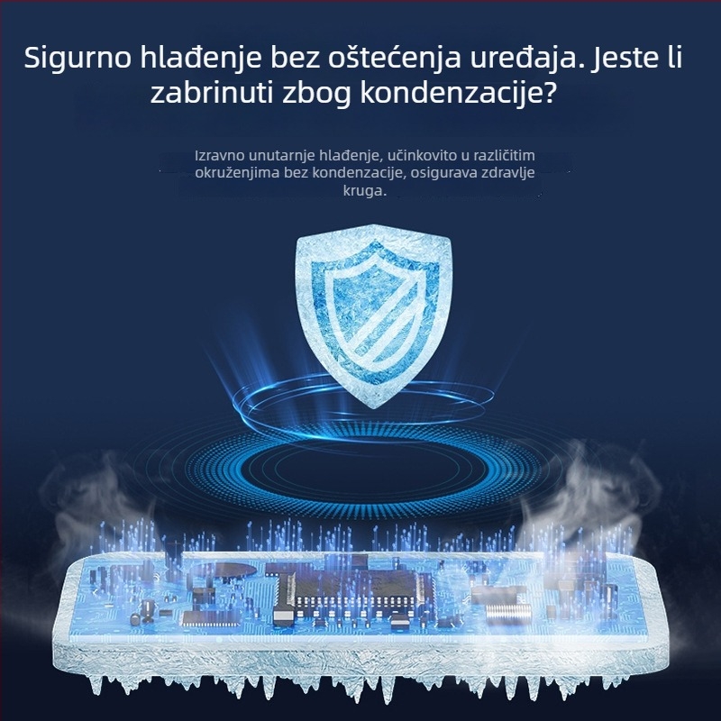 Hlađenje za prijenosno računalo s vodnim hlađenjem, H1 poluvodički hladnjak, aluminij, 1 ventilator, kompatibilno s notebookom, ultrabookom, PlayBook i ostalima