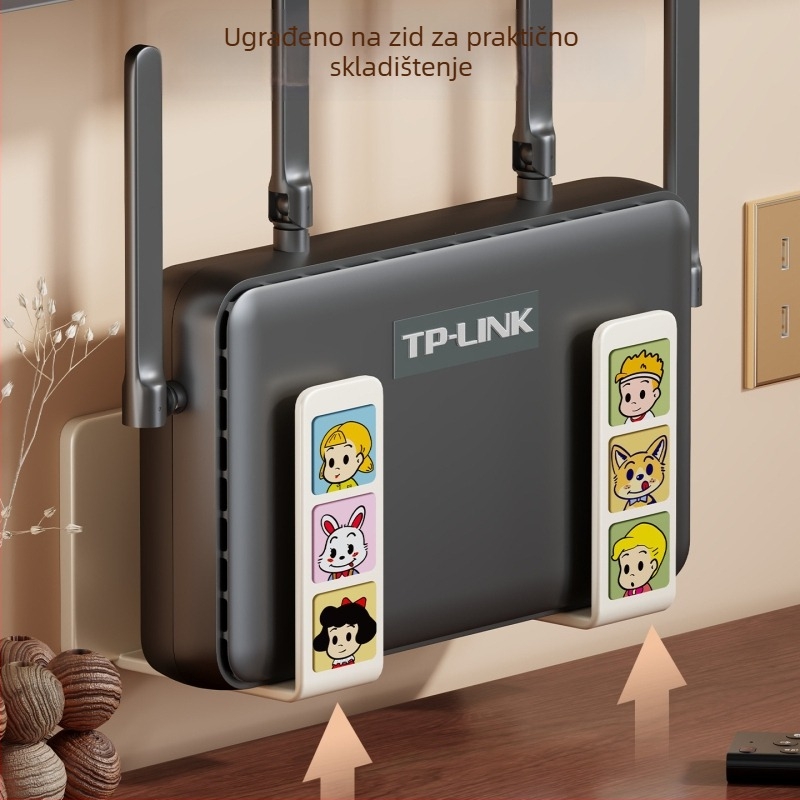Zidni držač za usmjerivač, polica za optički modem i WiFi kutiju – Ugljični čelik, višefunkcionalan, moderni minimalistički stil, model 2365985190479693696