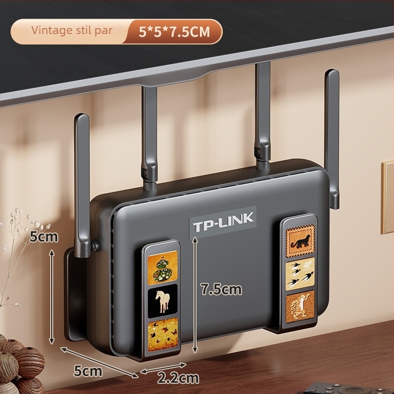 Zidni držač za usmjerivač, polica za optički modem i WiFi kutiju – Ugljični čelik, višefunkcionalan, moderni minimalistički stil, model 2365985190479693696