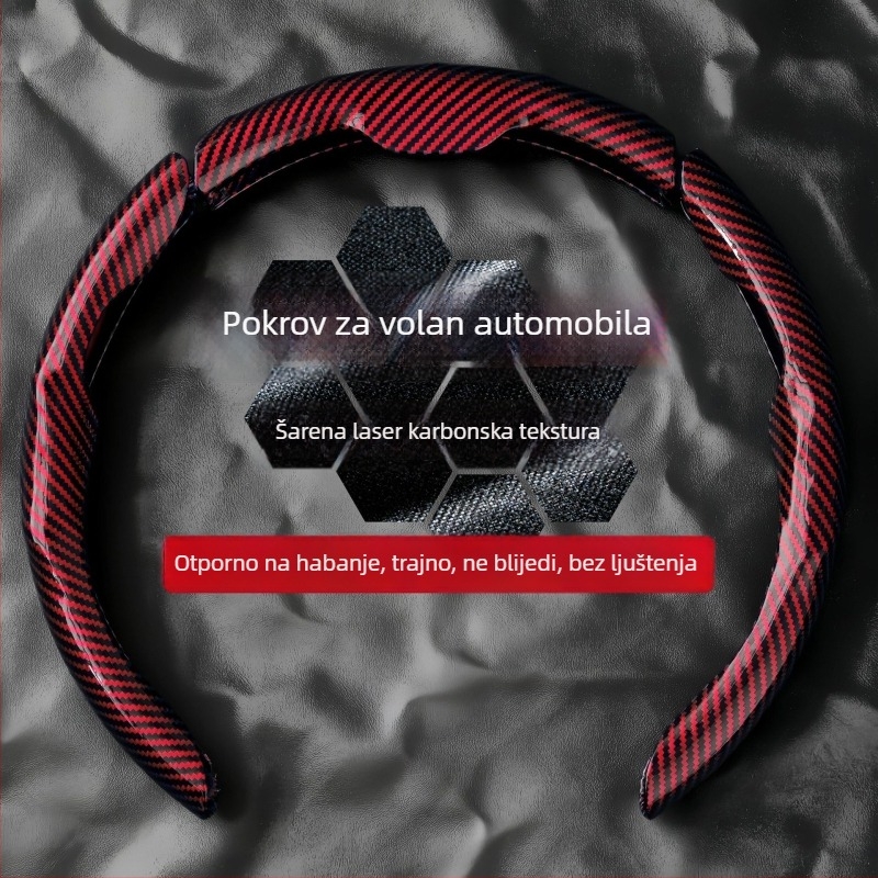 Navlaka za volan od umjetne kože, poslovni stil, za sve sezone, opći način ugradnje, kompatibilno s većinom marki vozila