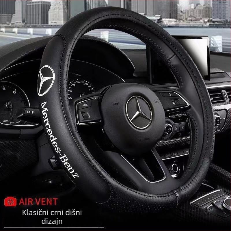 De Shengzhe kožna navlaka za volan za Mercedes-Benz, prirodna koža, univerzalna ugradnja, prilagodljivo