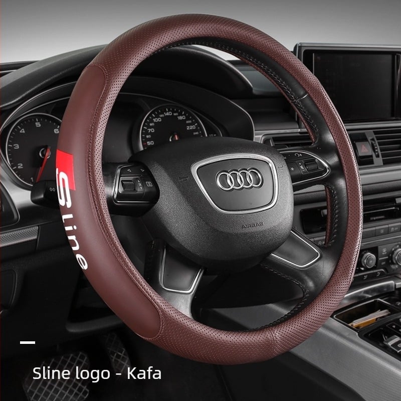 Navlaka za volan za Audi - mikrovlaknena koža, sportski stil, univerzalno za sve sezone