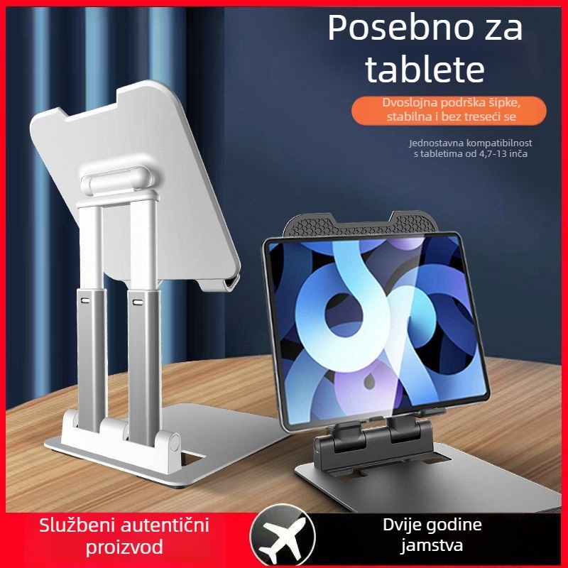 Stolni držač za tablete od aluminijske legure, podesiva baza