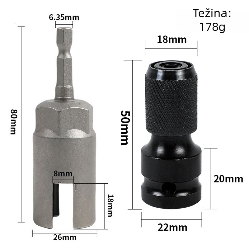 Dr. ju Ugljično čelično teleskopsko opružno kućište s višefunkcionalnom konverzijskom glavom za univerzalnu električnu bušilicu
