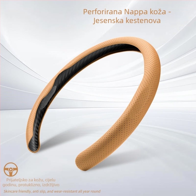 Navlaka za volan 5D, originalni stil, univerzalna za sve sezone, umjetna koža, protuklizno