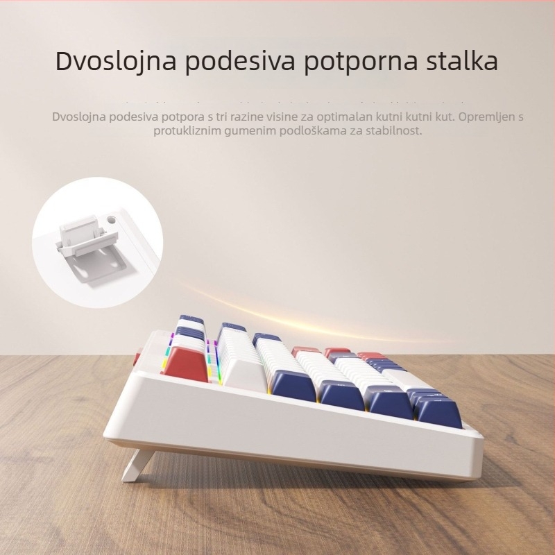 Kablirana USB tipkovnica s numeričkim blokom i višebojnim pozadinskim osvjetljenjem za stolna računala