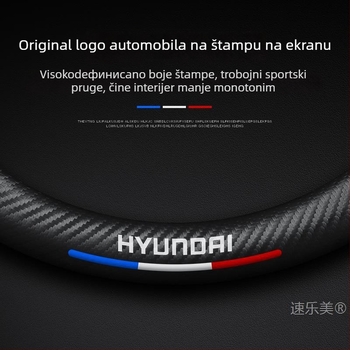 Sulemei kožni omotač volana – sportski stil, za sve sezone, kompatibilan s Hyundai Ix35, Elantra, Accent, Sonata, Tucson, Veloster