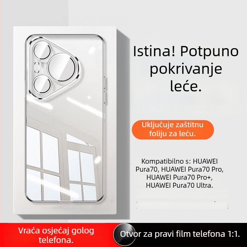 Za Huawei Pura70Pro — prozirna TPU maska s potpunom zaštitom kamere i otpornosti na padove