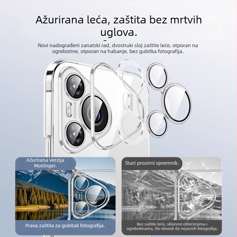 Za Huawei Pura70Pro — prozirna TPU maska s potpunom zaštitom kamere i otpornosti na padove