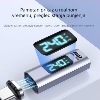 Magnetski USB-C adapter s dvostrukim digitalnim zaslonom, 100W
