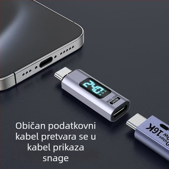 Magnetski USB-C adapter s dvostrukim digitalnim zaslonom, 100W