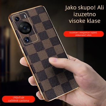 Futrola za Huawei P60 / P60 Pro, karirani uzorak, puna zaštita, zaštita leće, otporna na padove, TPU