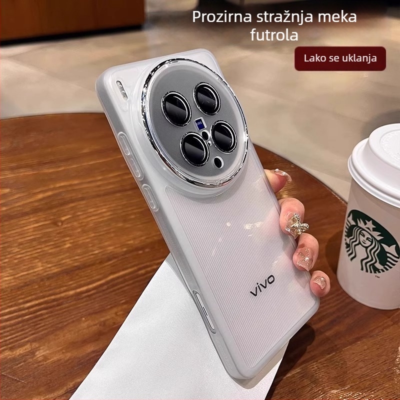Prozirno TPU meko kućište za Vivo X300 s zaštitom leće – minimalističko, otporno na padove