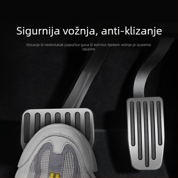 Set pedala od aluminijske legure za Tesla Model 3/Y – pedale ubrzanja i kočnice s podnožjem za stopalo, za automatski mjenjač