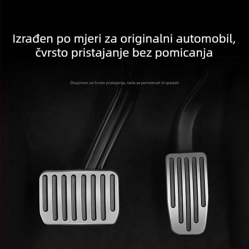 Set pedala od aluminijske legure za Tesla Model 3/Y – pedale ubrzanja i kočnice s podnožjem za stopalo, za automatski mjenjač