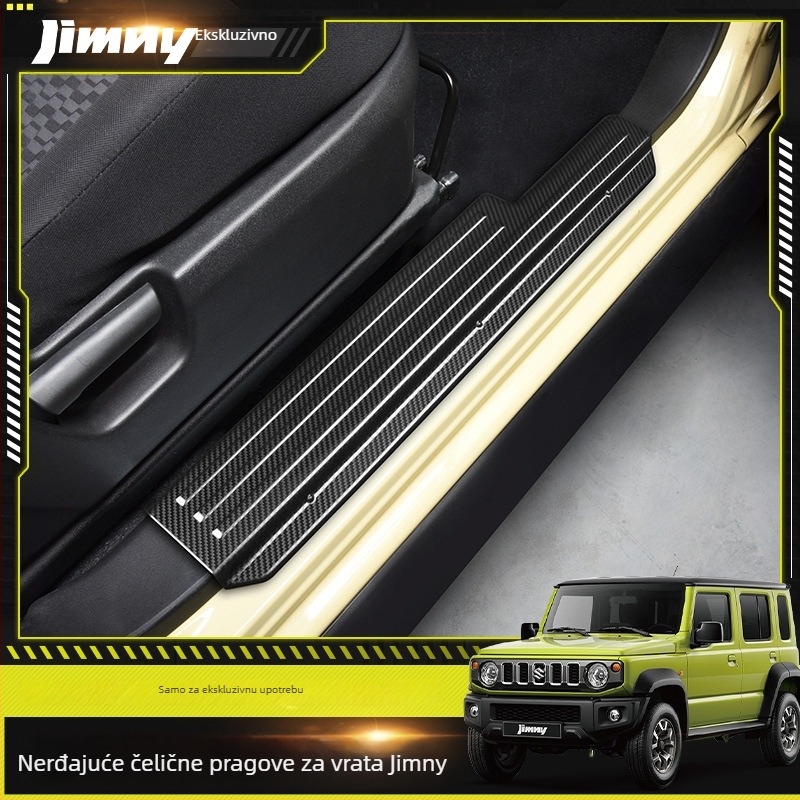 Nerđajući čelik prag zaštita traka za Suzuki Jimny JB74/JC74 (19–25), automatski mjenjač, dekorativni dodatak Imperial Master
