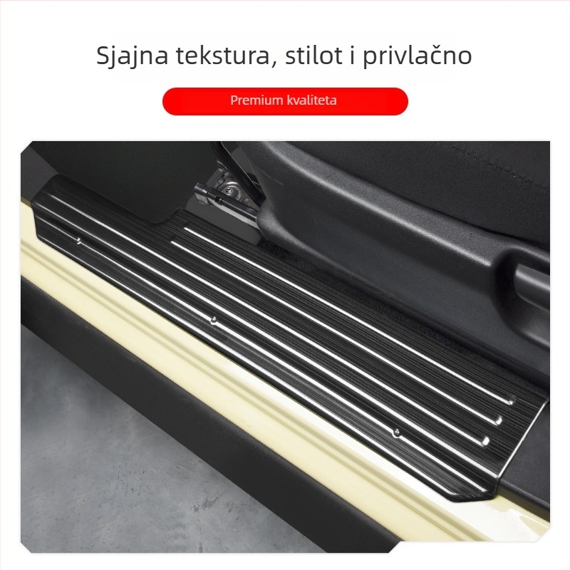 Nerđajući čelik prag zaštita traka za Suzuki Jimny JB74/JC74 (19–25), automatski mjenjač, dekorativni dodatak Imperial Master