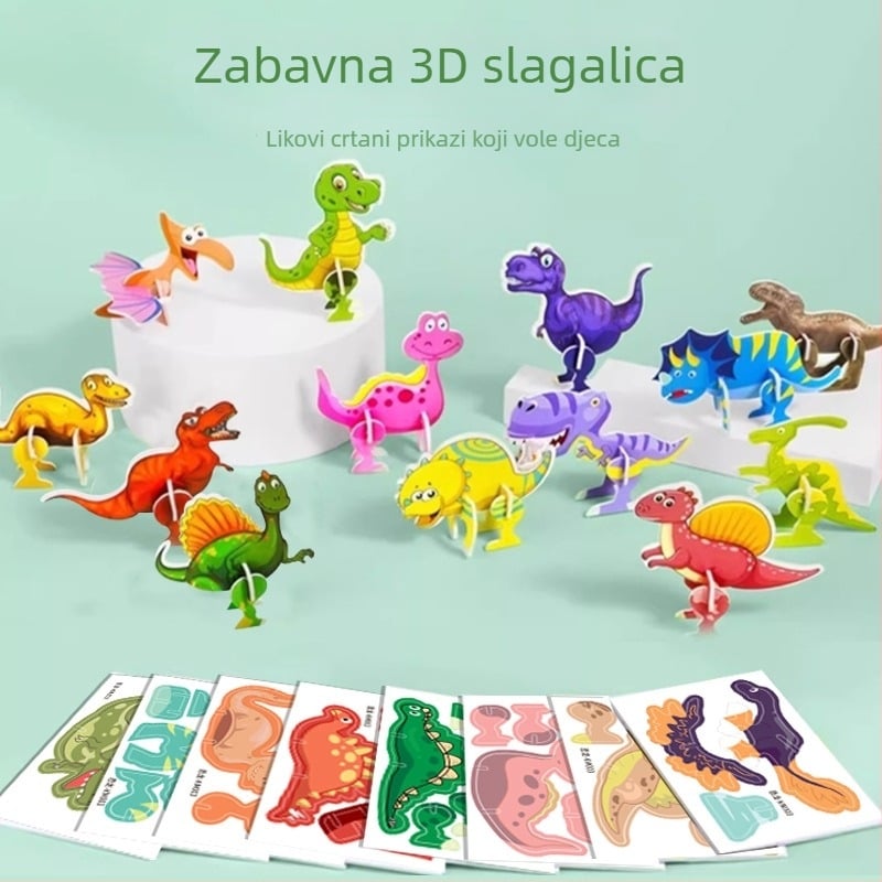 3D puzzle s insektima za djecu - papirnata DIY edukativna igračka za uzrast 4-6 godina