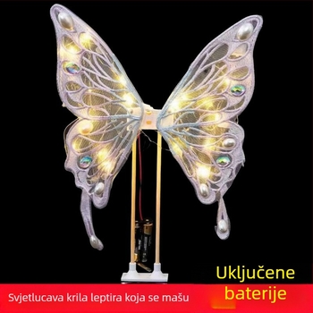 Dekor za tortu: svjetleća leptirova krila s električnim mahanjem | plastika | uzorak: crtani | Pakiranje: Opp bag | Marka: County Confucian