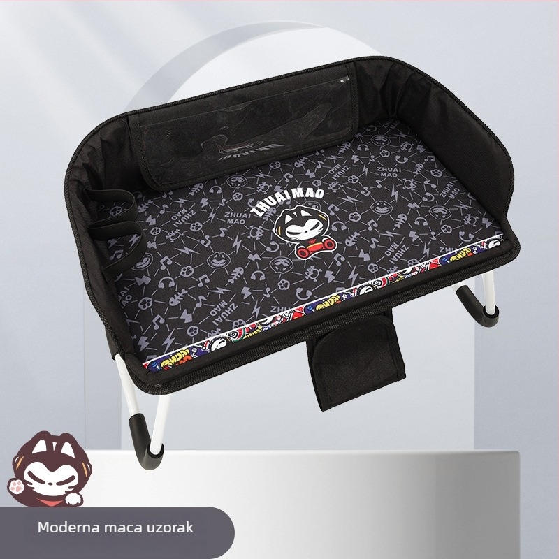 Sklopivi stol u automobilu za jelo, za prednje sjedalo i stražnje sjedalo, držač za prijenosno računalo