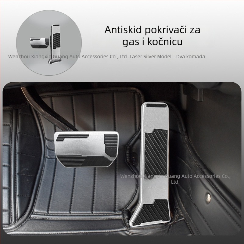 Pedale kočnice i ubrzanja za Geely Galaxy L7/L6/M9 – unutarnja protuklizna dekoracija od aluminijske legure i silikona, kompatibilno s automatskim mjenjačem