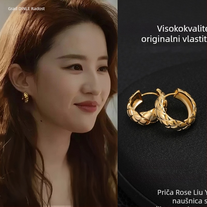 Dingle Geometrijski srebrni naušnice s 925 postom, sterling srebro, originalni dizajn