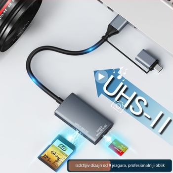 USB Type-C 4.0 čitač kartica – sve-u-jednom, SD/SDHC/TF/MicroSD, UHS-II, model YC-440
