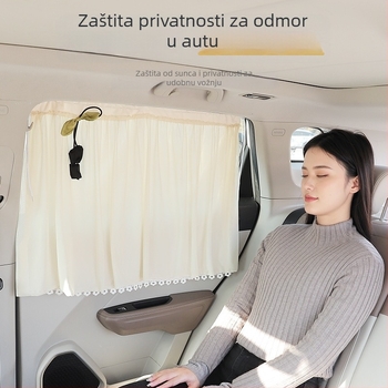 Auto sjenilo interijera, zavjesa za privatnost stražnjeg prozora, mrežasti materijal, debeli neproziran tip, lamelarni tip za vješanje, šifra proizvoda XP909, marka Group ch