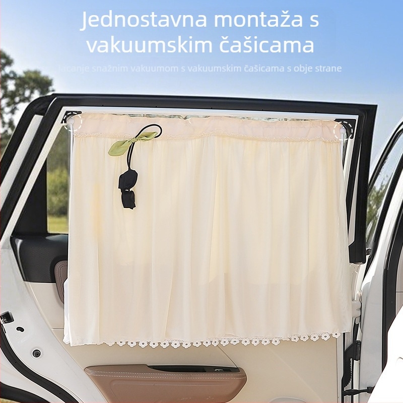 Auto sjenilo interijera, zavjesa za privatnost stražnjeg prozora, mrežasti materijal, debeli neproziran tip, lamelarni tip za vješanje, šifra proizvoda XP909, marka Group ch