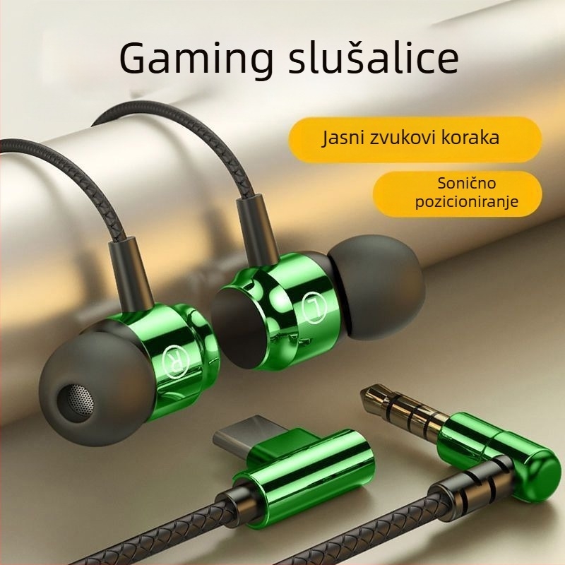 Gaming slušalice, in-ear, minimalistički stil, 2,5 mm priključak s L-oblikom