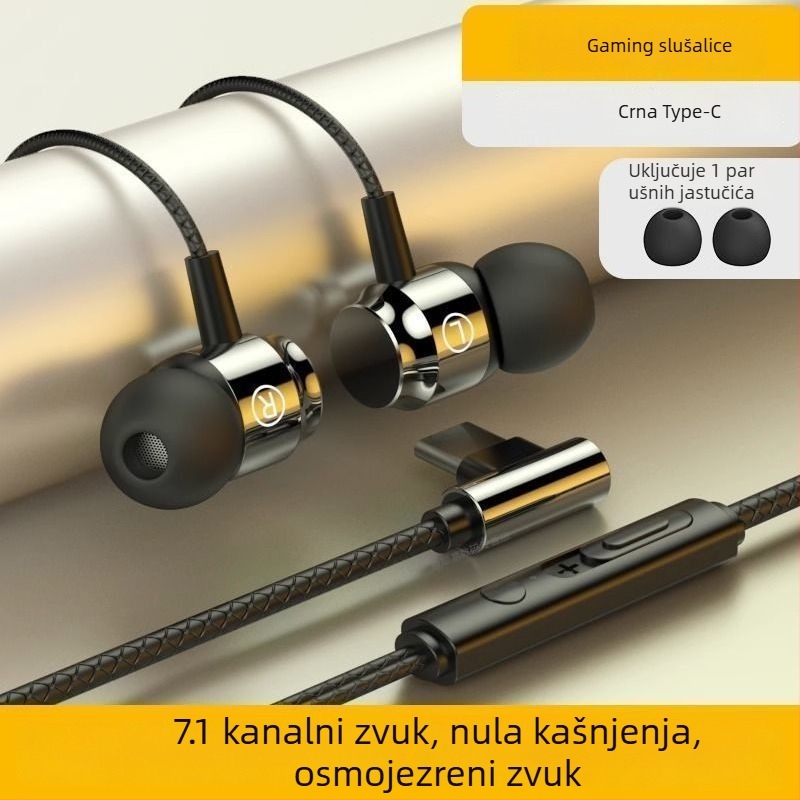 Gaming slušalice, in-ear, minimalistički stil, 2,5 mm priključak s L-oblikom