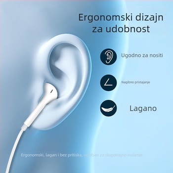 In-ear žične slušalice Type-C, kabel 120 mm