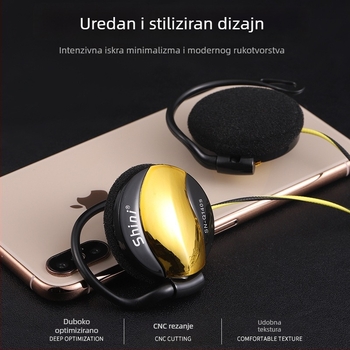 Beini žične slušalice s kukom za uho, bass prilagodba, izravni priključak, za sport i HD pozive