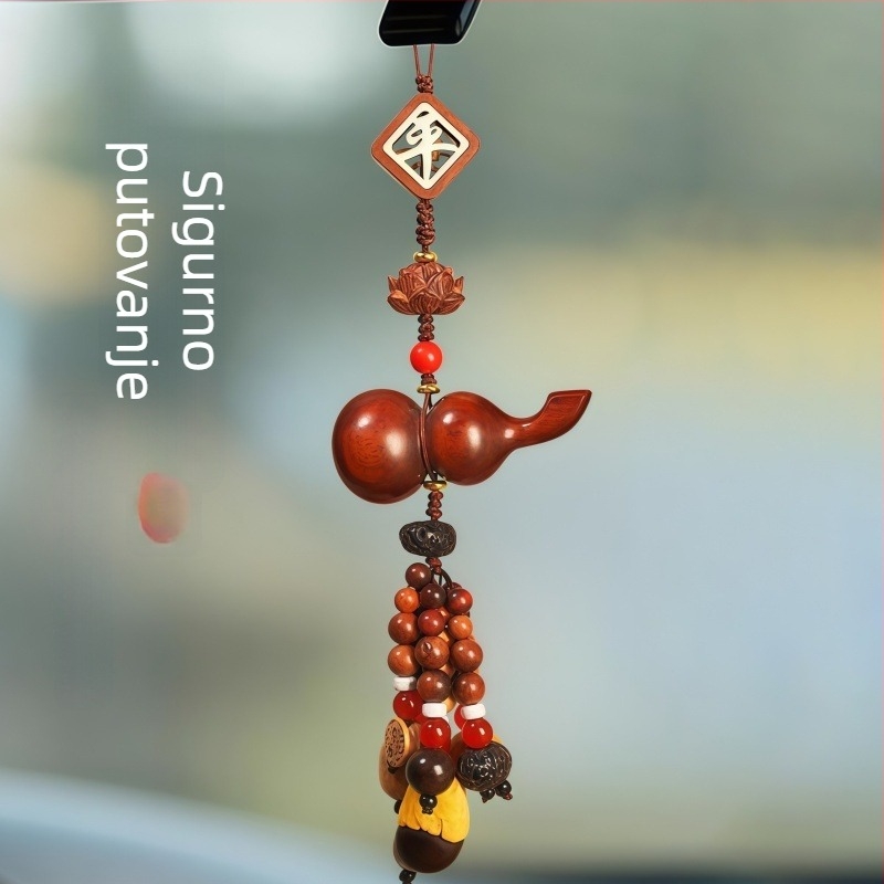 Auto privjesak od sandalovine – ukras za retrovizor u obliku tikve, talisman sigurnosti, unisex, unutarnja dekoracija u kineskom stilu, novi model