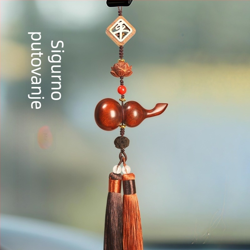 Auto privjesak od sandalovine – ukras za retrovizor u obliku tikve, talisman sigurnosti, unisex, unutarnja dekoracija u kineskom stilu, novi model
